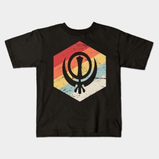 Retro 70s Sikh Khanda Icon Kids T-Shirt